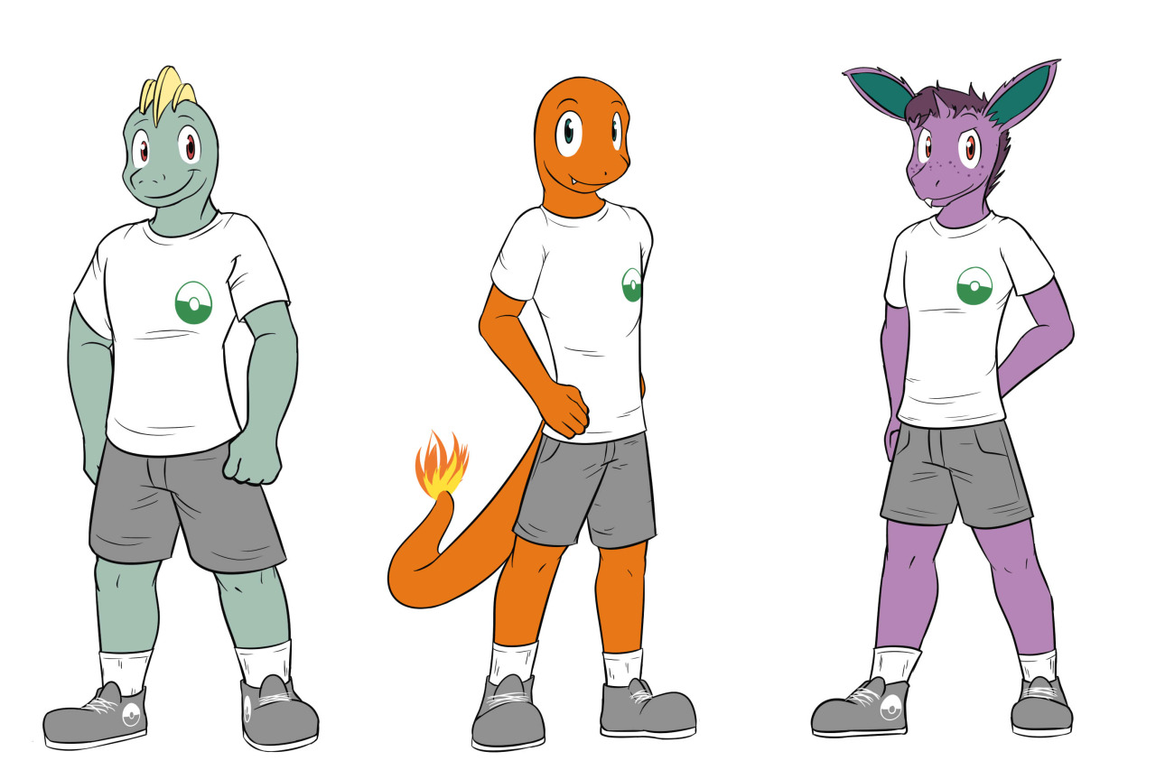 Anthro Pokemon - Gen 1A charmander, machop, and nidoran.  Once again, something