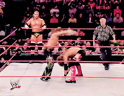 r-a-n-d-y-o-r-t-o-n:shawn michaels pantsed Edge and traumatized Randy Orton.