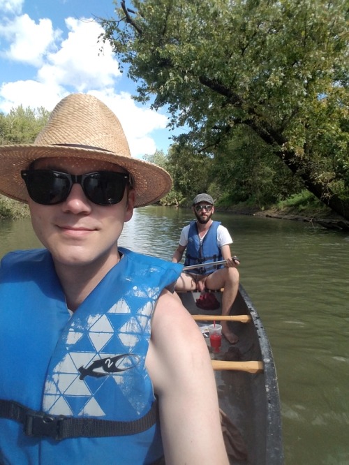 tallnakedman:Somehow our shorts fell off on my canoe trip with @gemini2121