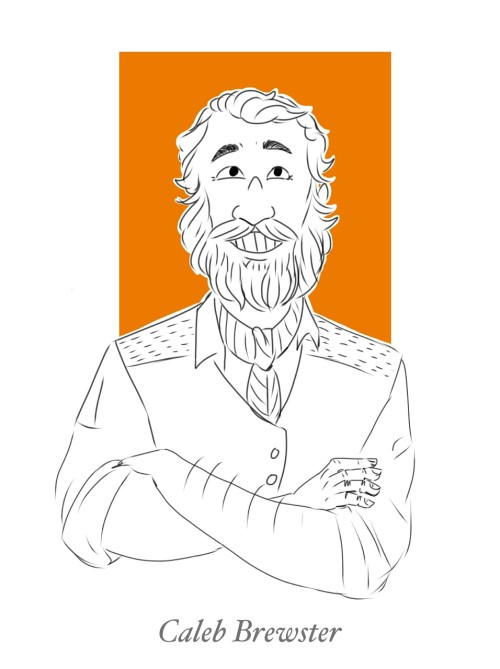 table-legs:All I do is draw Caleb Brewster.