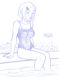 cerebropodrido:  “Requesting your choice /co/ girls wearing this swimsuit” there she is, bad quality gwen doodle  &lt;3 &lt;3 &lt;3