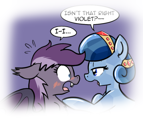 askheartandviolet:  [Heart Song]: I love Violet, just not in that way~ [Violet Rose]: Heart Song, do not do that, you nearly gave me a heart attack…   >W<!
