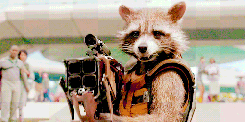  Rocket Raccoon + his gun 