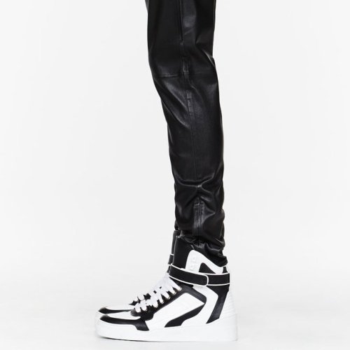 Black Buffed Leather Leggings by Givenchy