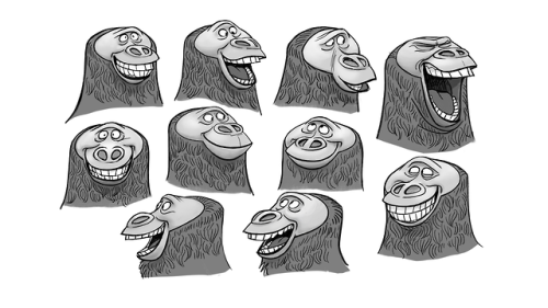 Character design art from Laika’s Missing Link (2019). (source)