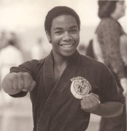 gutsanduppercuts:  Some early photos of Michael Jai White…Top: Michael after receiving his first ever belt.Middle: Michael back when he used to bodyguard for Oprah Winfrey.Bottom: Sparring with legendary Karate and Kickboxing champion, Bill “Superfoot”