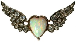 la-vedette:  Victorian opal and diamond brooch