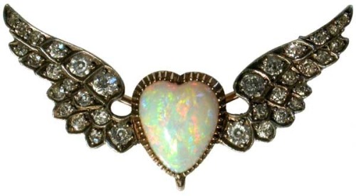 la-vedette:  Victorian opal and diamond brooch