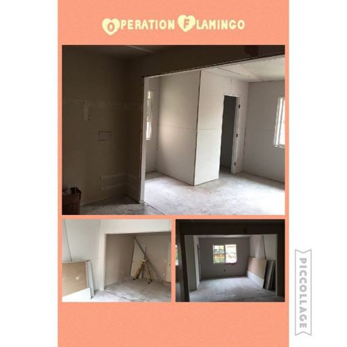 Dry wall phase! #operationflamingo #babygabriellalourdes #bigbrotherxander
