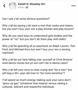 rainbowrecesses: thelovelybones124:  Ima just leave this here. No one should get offended by any of this because this is literally saying “treat your son like a human being so he can understand himself as he goes through life”  How about, well damn…..