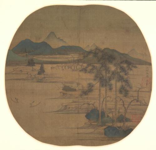 River Village: Fisherman’s Joy, Zhao Mengfu, 1279, Cleveland Museum of Art: Chinese ArtSize: O