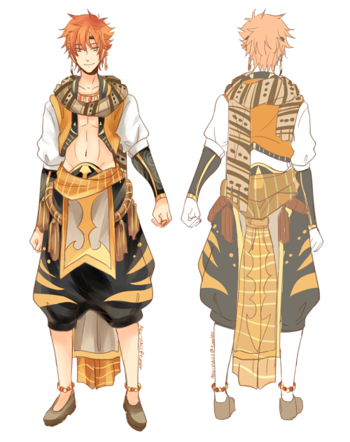 aku-usagi:  Gou, Momo and Kisumi Splash Free! Ending arabian outfit designs *u*;; I also did a Sousuke version a while back Ahh I took super long to reply to these haha if it’s not too late now :”D messy refs but I hope it’s what you were all looking