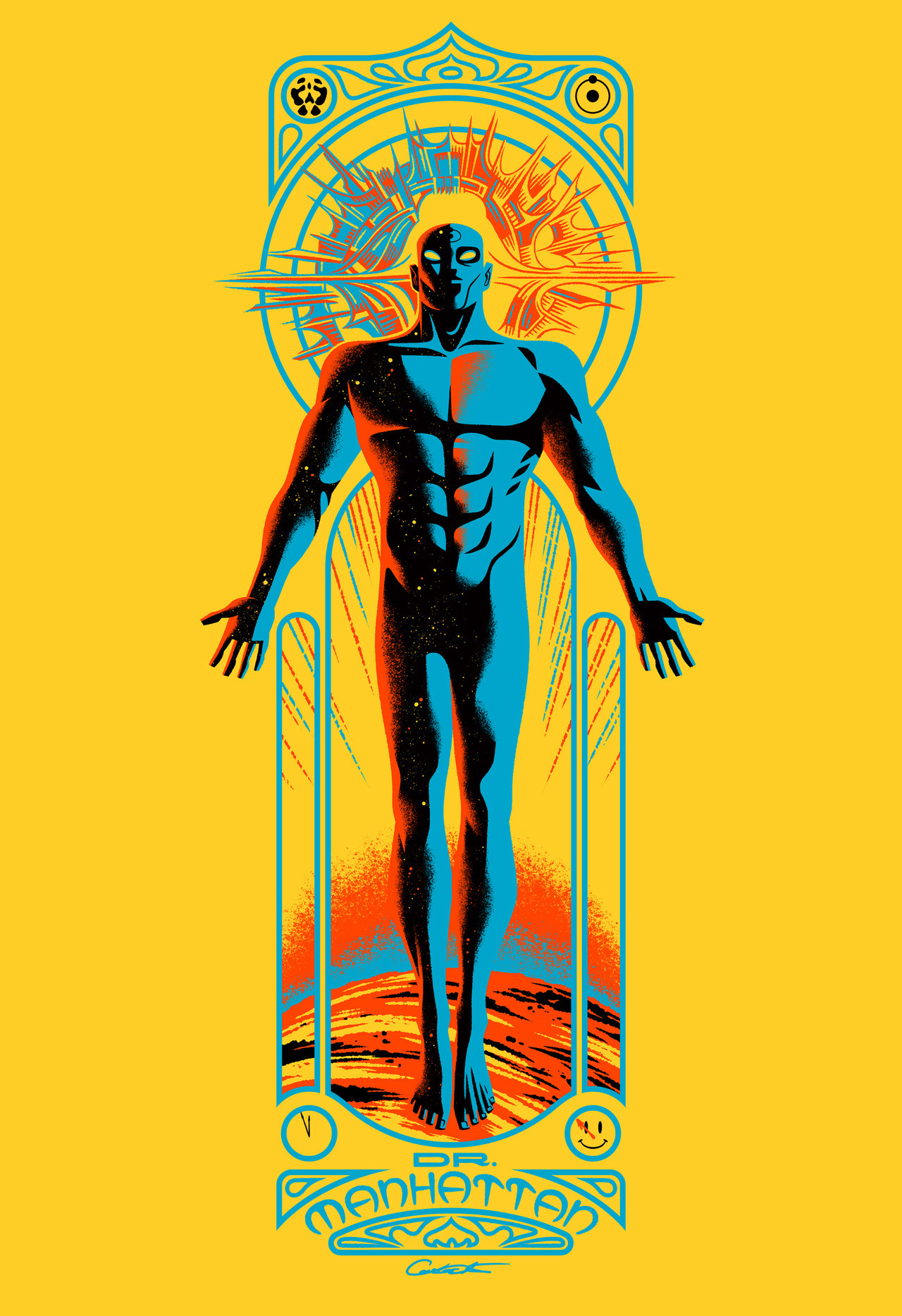 caltsoudas:  An exclusive Watchmen T-Shirt I designed for Wootbox.
