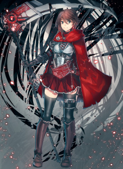 anonamosgraphics:colored the monster slayer ruby rose! 