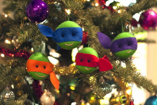 How to Make TMNT OrnamentsHere’s a step-by-step guide for how you can Turtle out your Christmas tree, by our incredible background painter Miho Tomimasu!
ITEMS NEEDED
2 sheets of green felt
1 sheet each of red, purple, orange, and blue felt (cut into...