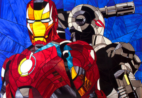 Unbelievable Stained Glass Pictures by TheStainedGlassCoBatman, Spider-Man, Iron Man, Deadpool, Gamb