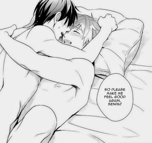 yaoi-manga-reader-all-the-way:  manga-yaoi-all-the-way:  Omyglob. >////< this is an Ore x Makoto so the senpai in unknown. The top sure knows how to treat Mako baby like a princess. Hereee Yup still in my folders. xD *why you reblog my posts?!*