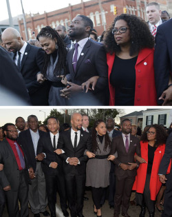 micdotcom:  Oprah and fellow ‘Selma’ stars march in Alabama in honor of Martin Luther King Day   Oprah Winfrey and fellow actors from the Oscar-nominated film Selma marched with hundreds in a tribute to Martin Luther King Jr. on Sunday, the Associated