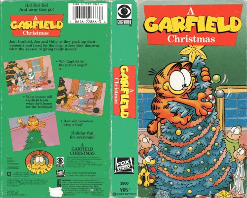 animationcult:A Garfield ChristmasVHS by CBS Video, 1991