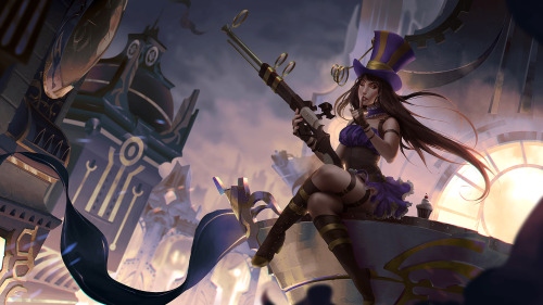 twilightrayne:  spookyhowling:  League of Legends: Caitlyn by GisAlmeida  *MORE FANGASMS!*  wowooow this is amazingggg