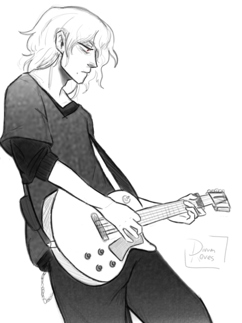 This Started Out With Me Just Wanting To Draw A Bass Player Really Bad But Then....... Band AU