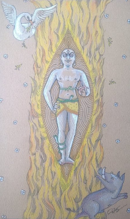 Shiva Lingodbhavamurti by Himanshu Srivastava 