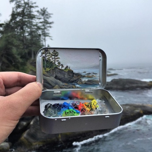 adventure-heart:  Tiny landscape paintings by Heidi Annalise Art.