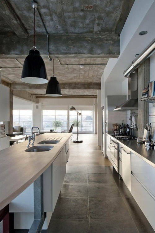 nonconcept:  William Tozers London loft - kitchen. 