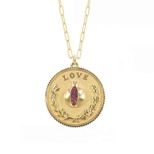 Daric medallion necklace, LOVE(more information, more gold)