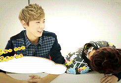 tljoe:  10/100 random post - chanhee complimenting byung while he's uhhhmm embarassed~    