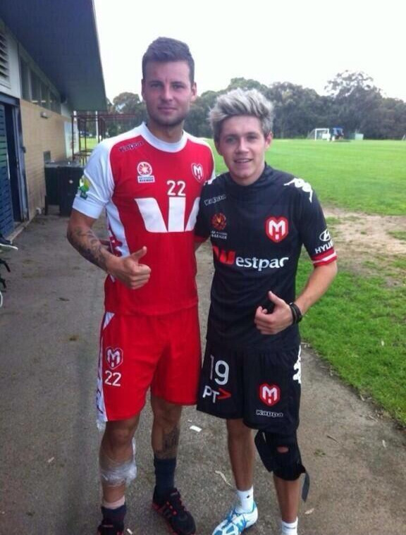 direct-news:  Niall training with the Melbourne Heart Soccer team today 