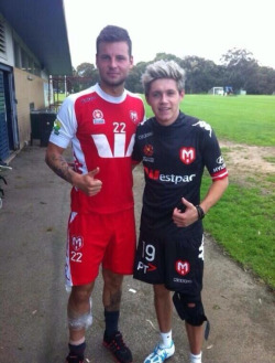 Direct-News:  Niall Training With The Melbourne Heart Soccer Team Today 