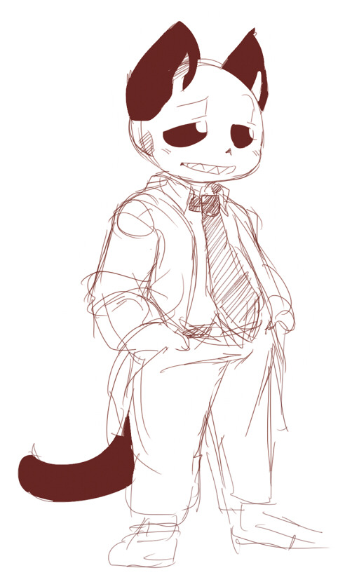 sanspar:  dinner party in a bit…thought i doodle my sona in nice clothes. lol