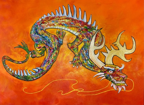 Here He Is, In All His Glory! 120cm X 90cm.