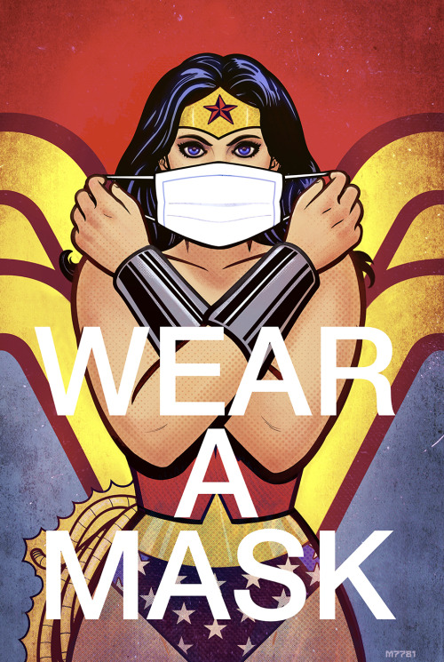 thehappysorceress: Wonder Woman - Wear a Mask by Marco d’Alfonso