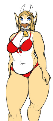 rittsrotts:  hope no one minds the pile of cowbabe jin art cuz toobad it’s always bikini season  LOOKAT THIGHS