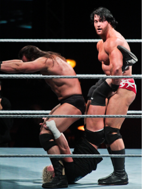 rwfan11:  Drew McIntyre, Ziggler, and Mason Ryan ….not sure how this move will turn out ;-) ……. oh, yea …crotch-faced! 