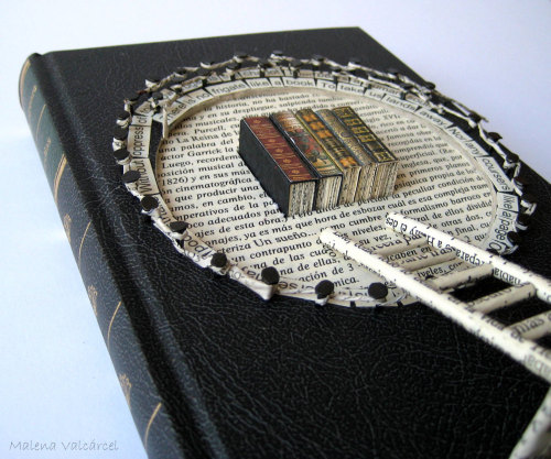 10knotes:  sosuperawesome:  Book sculpture by Malena Valcarcel  