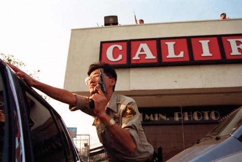 perelandra:  Korean Shop owners defending their stores from rioters in the 1992 LA Riots. “  Korean-Americans in Los Angeles refer to the event as Sa-I-Gu, meaning “four-two-nine” in Korean, in reference to April 29, 1992, which was the day the