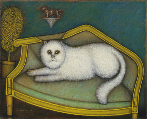 Morris Hirshfield (1872–1946) 1/ Angora Cat, 1937, oil on...