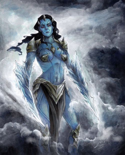 litzebitz:Laufey - Queen of the Frost GiantsCrossover between the Marvel version (armor and stuff) a
