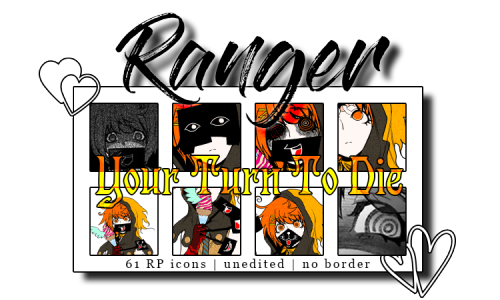 gladlyrphelper:  ⌠ 61 rp icons ⌡ - Rio Ranger of Your Turn To Die  Character: The Dress-up Doll