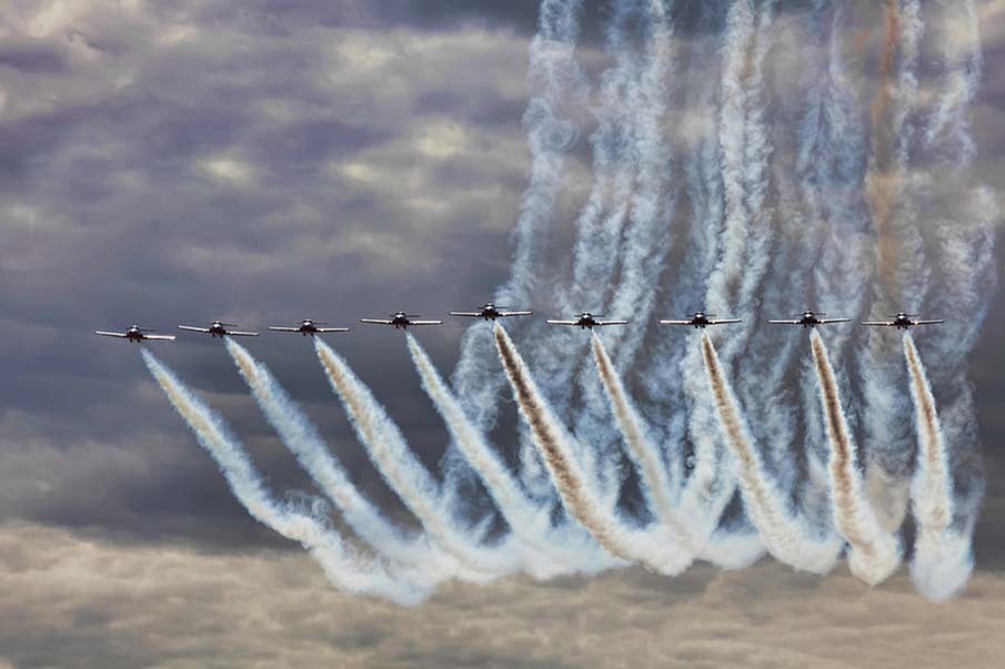 Precise prowess (The Snowbirds ~ the Royal Canadian Air Force 431 Air Demonstration
