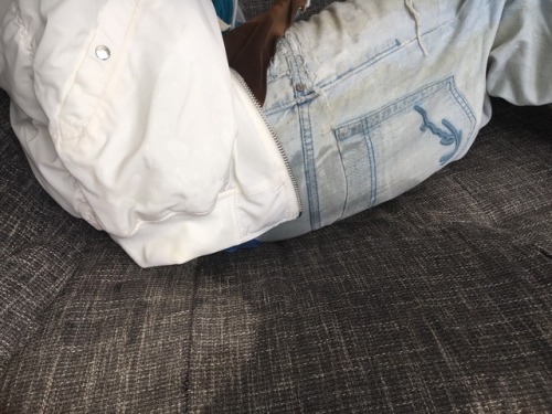 jeawhiz: sk8erpigvienna: At faggotboy’s home alone while he’s at work part 1 I love how your jeans look, all ripped and pissed! Looks so comfortable to wear! 