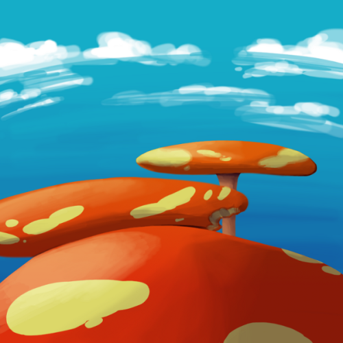 Un ptit paysage inspiré de certain level de Super Mario Bros.Je voulais ajouté des poissons et des t