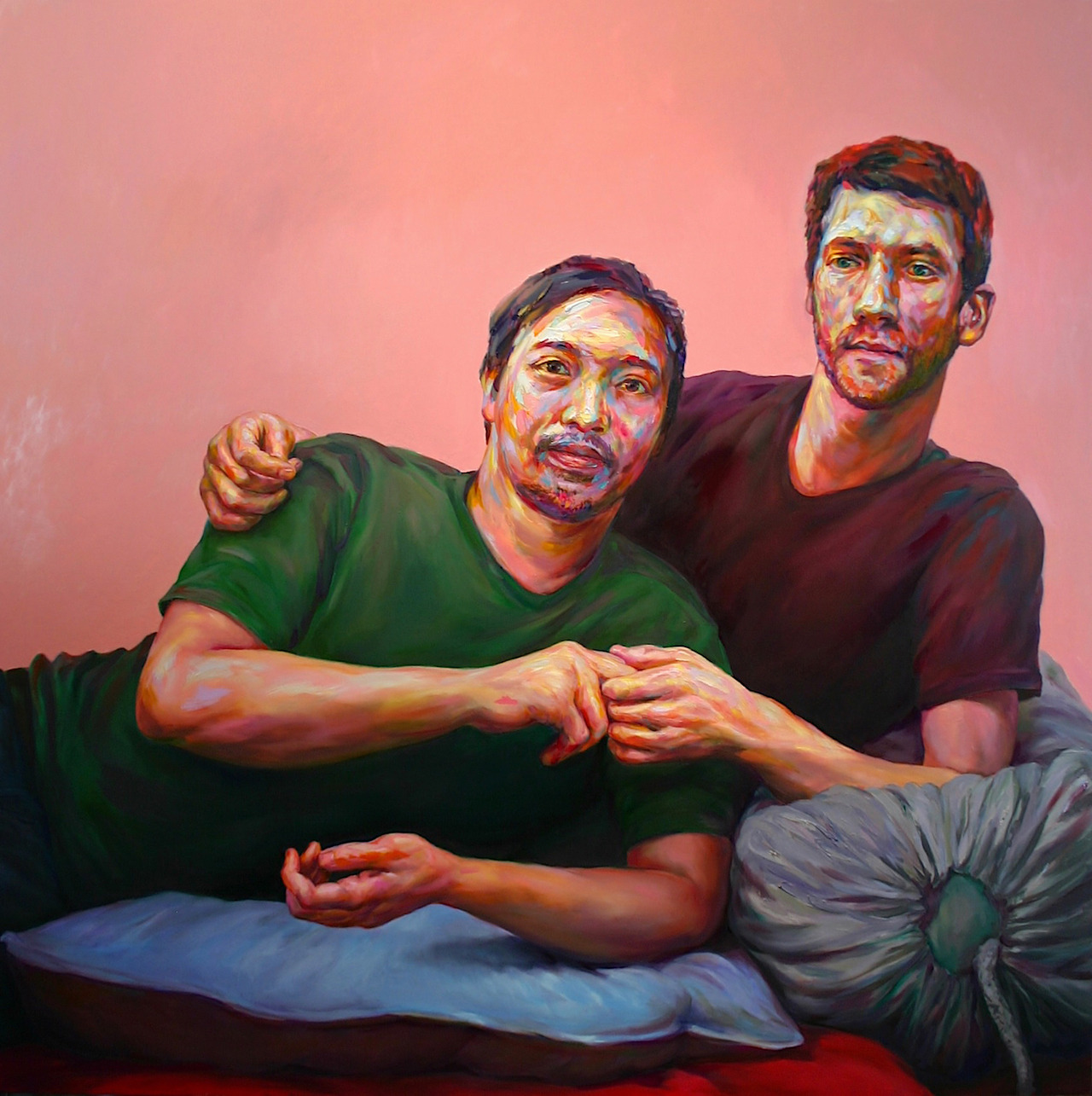 mucksnipe:  Aaron Smith, Plight the Troth, 2018, oil on canvas, 60″x 60″https://www.aaronsmithart.com/copy-of-beards