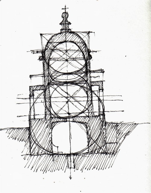 drawing from architecture book