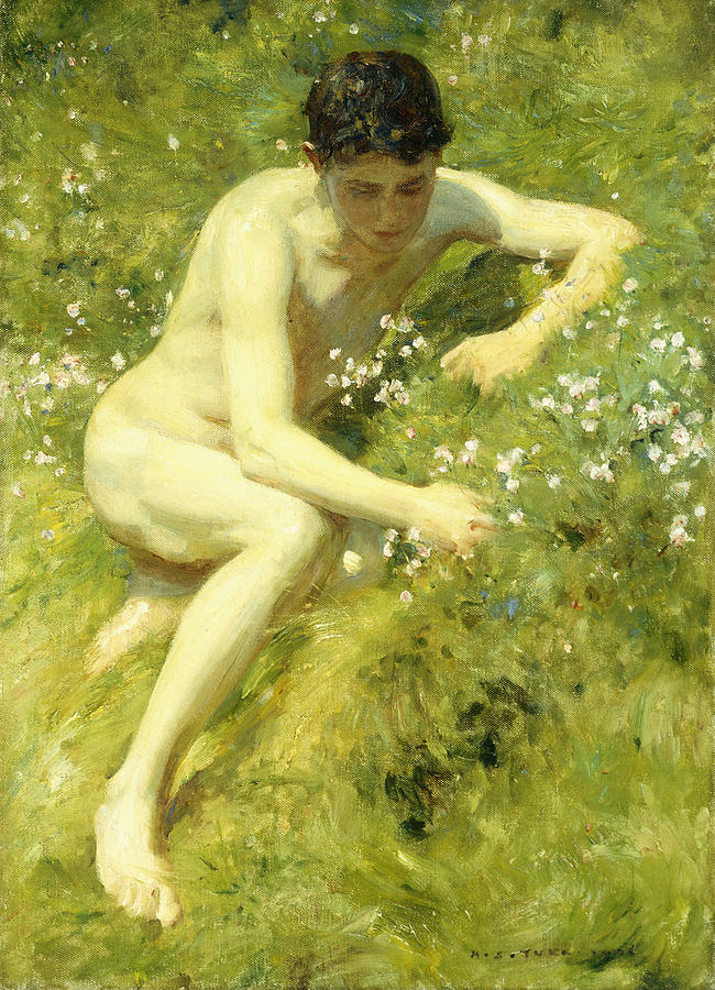 chadmsirois:  In the Meadow, Henry Scott Tuke,1906 