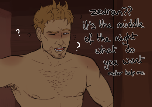 keltbh: in which zev relentlessly pursues alistair because he proposes such a “challenge&