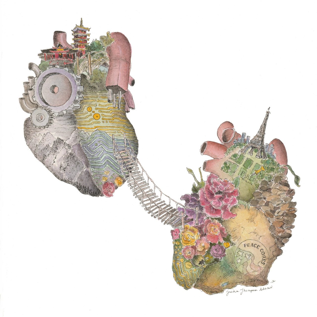 tinyartshop:  A recent watercolor painting I made for a client that he wanted to